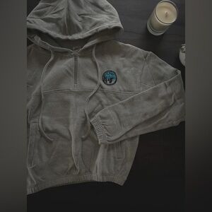 grey half zip hoodie